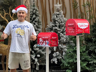 Nón Noel vải nhung xịn viền lông thú [Cao cấp - ĐK 32cm] NON-X-05